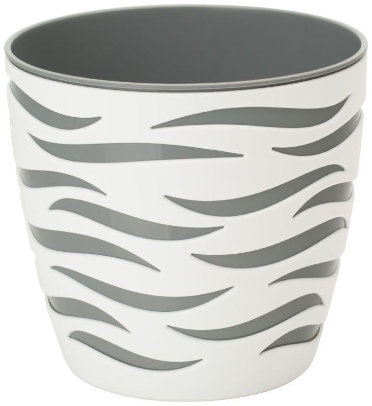 Горшок для цветов Form-Plastic Sahara Duo-18 2,9 л Белый/Серый (4410-011+059 W)