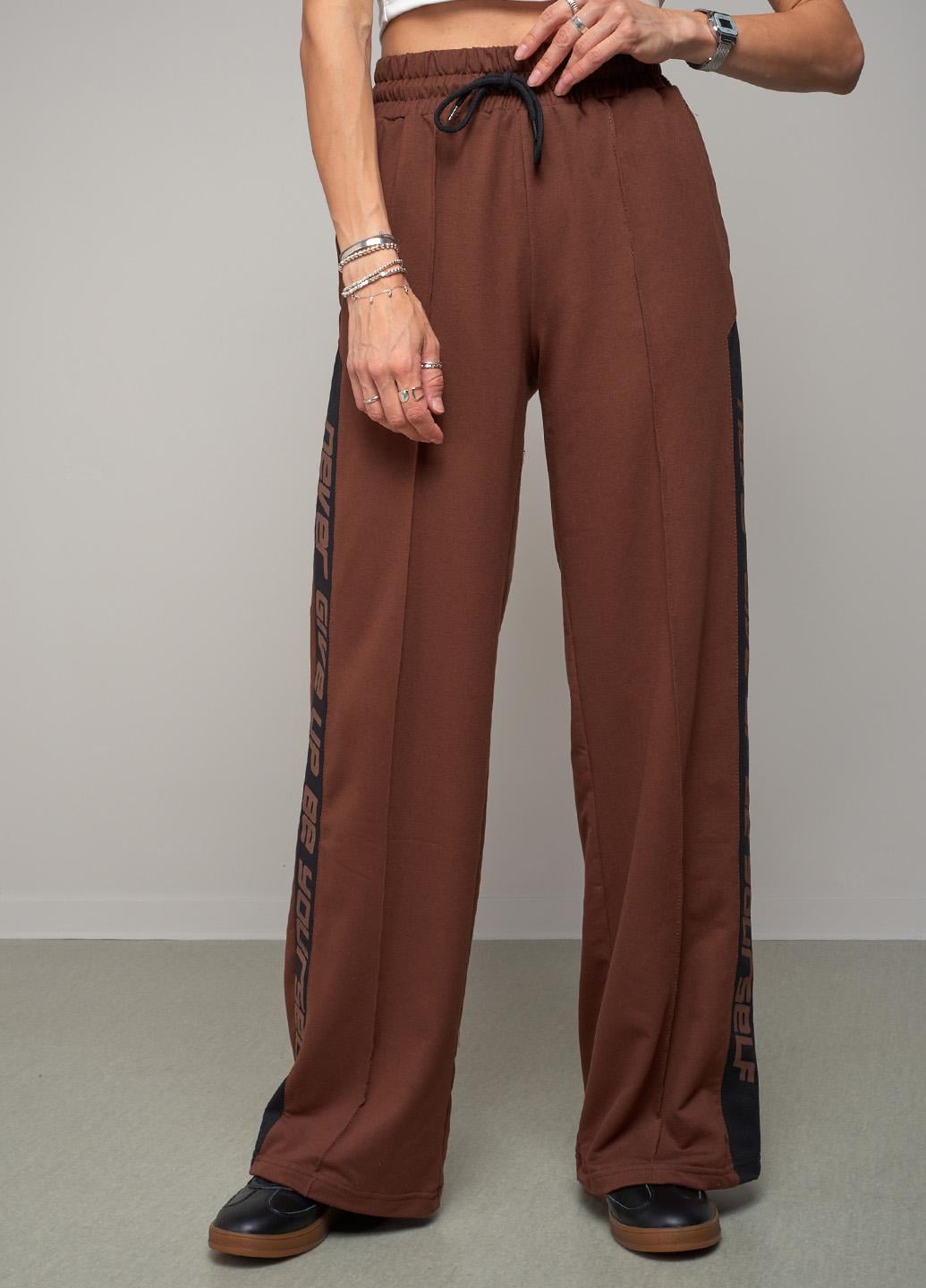 Спортивные штаны женские широкие SCARLET 103258 XS Коричневый (103258_XS)