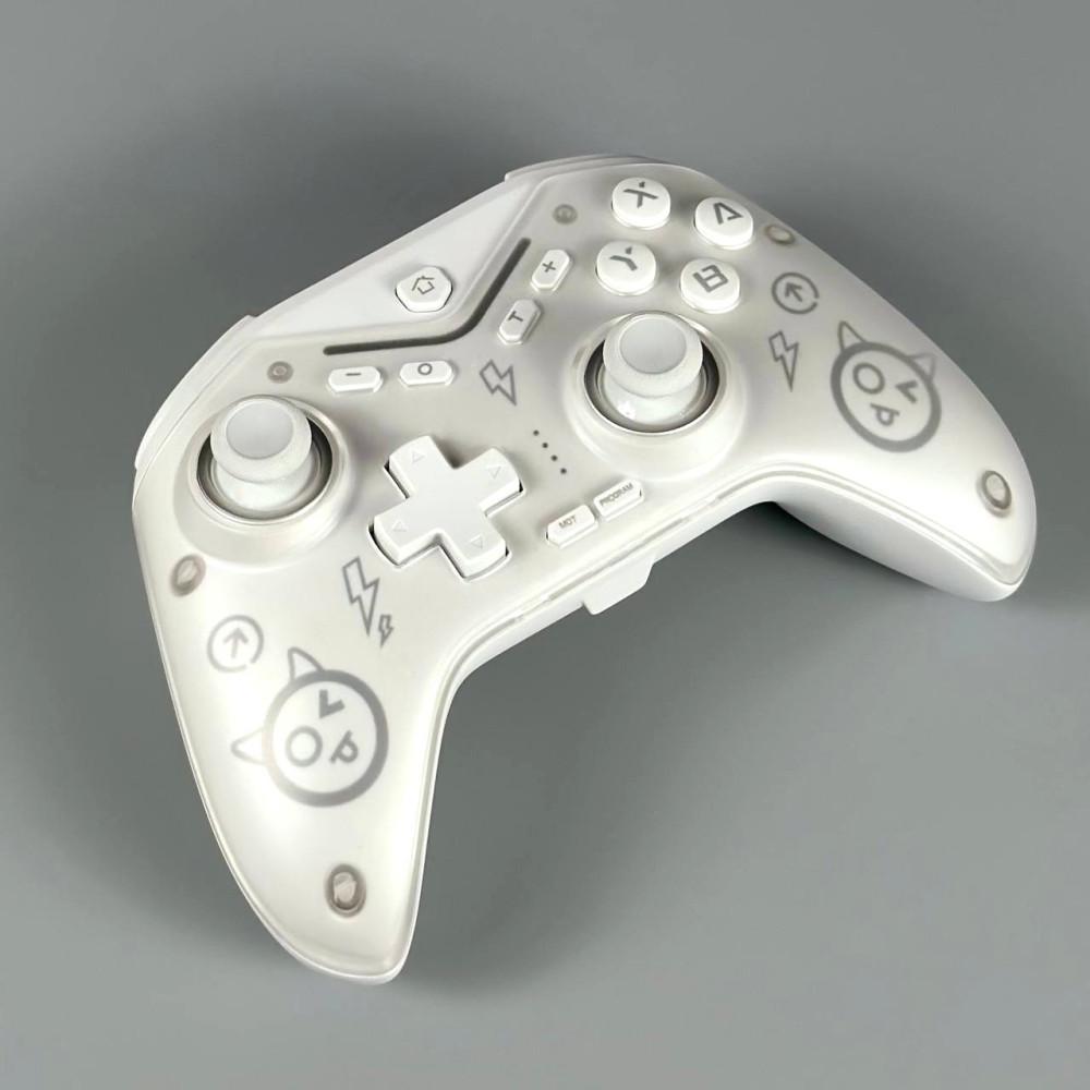 Геймпад беспроводной RGB N-Switch/Steam/PC/Android/iOS 600 mAh Белый (CM-619) - фото 11 Геймпад беспроводной RGB N-Switch/Steam/PC/Android/iOS 600 mAh Белый (CM-619) - фото 11