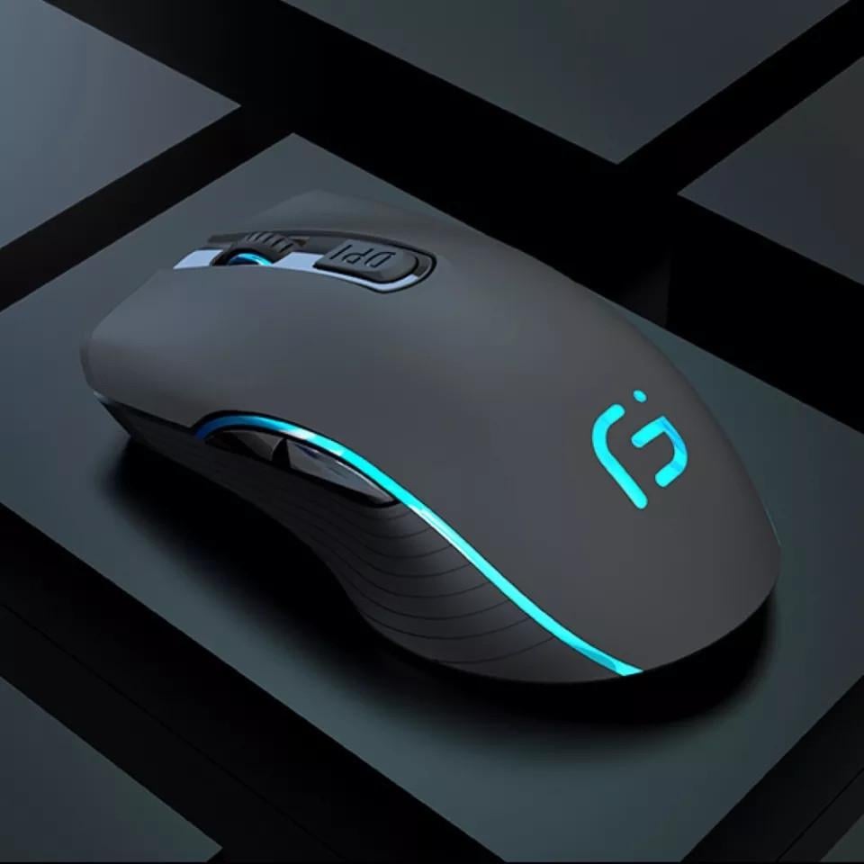Мышь Gamousе X9 беспроводная бесшумная с аккумулятором и подсветкой Black - фото 5