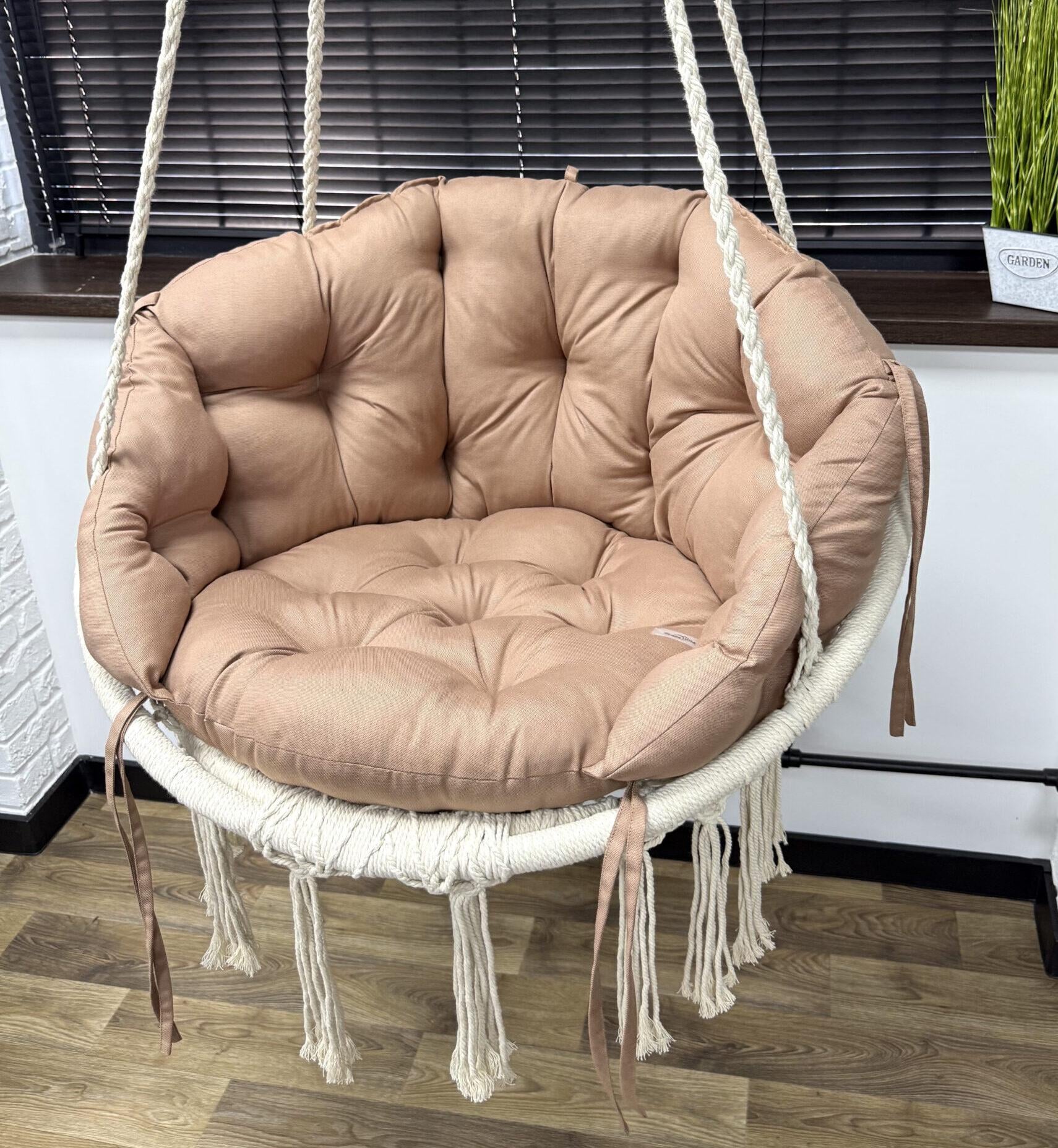 Подушка с каретной стяжкой Comfort Home для подвесной качели панама 60х40 см