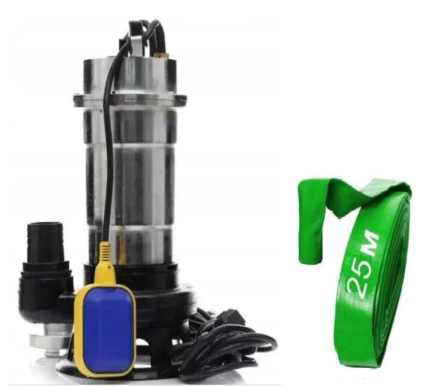 Фекальный насос Lider WQS 2-2.5 хромированный чугун/нержавеющая сталь для грязной воды/фекалий/сливных ям с поплавком и шлангом 25 м (32477679) Фекальный насос Lider WQS 2-2.5 хромированный чугун/нержавеющая сталь для грязной воды/фекалий/сливных ям с поплавком и шлангом 25 м (32477679)