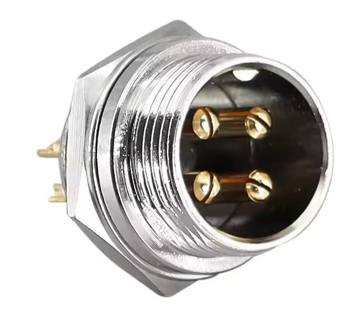 Разъем соединительный авиационный GX16-16M-4A розетка на 4 контакта (2678556571) Разъем соединительный авиационный GX16-16M-4A розетка на 4 контакта (2678556571)