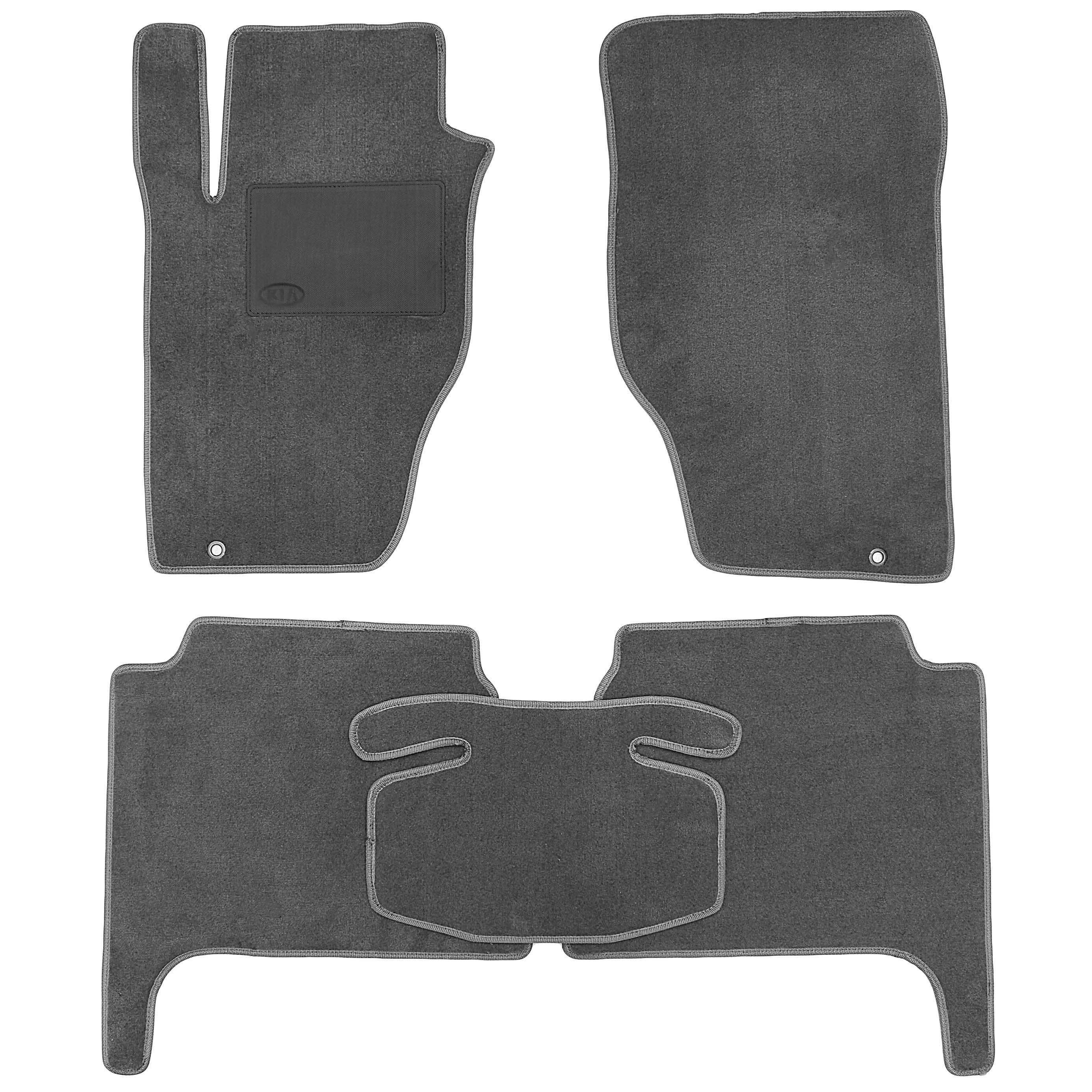 Коврики в салон для Kia Sorento 2003-2009 BL текстильные Optimal Серый