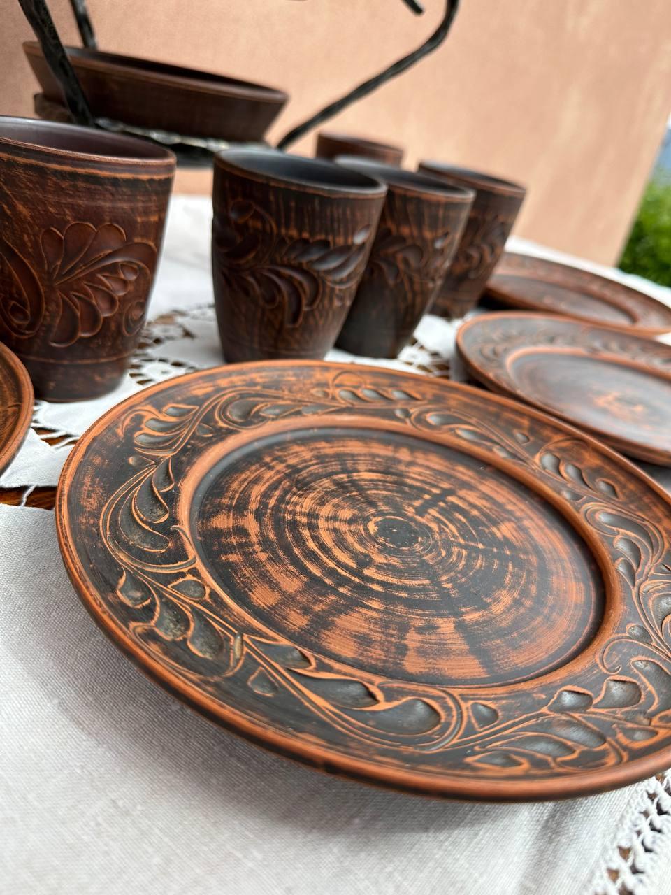 Набір посуду Слов'яночка з червоної глини (2607437248) - фото 6 Набір посуду Слов'яночка з червоної глини (2607437248) - фото 6