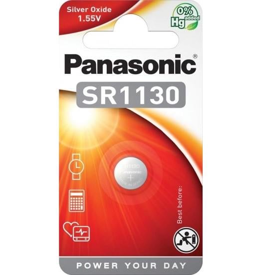 Батарейка серебряно-цинковая Panasonic SR1130 82 mAh 1,5-1,55V 1 шт. (SR-1130EL/1B)