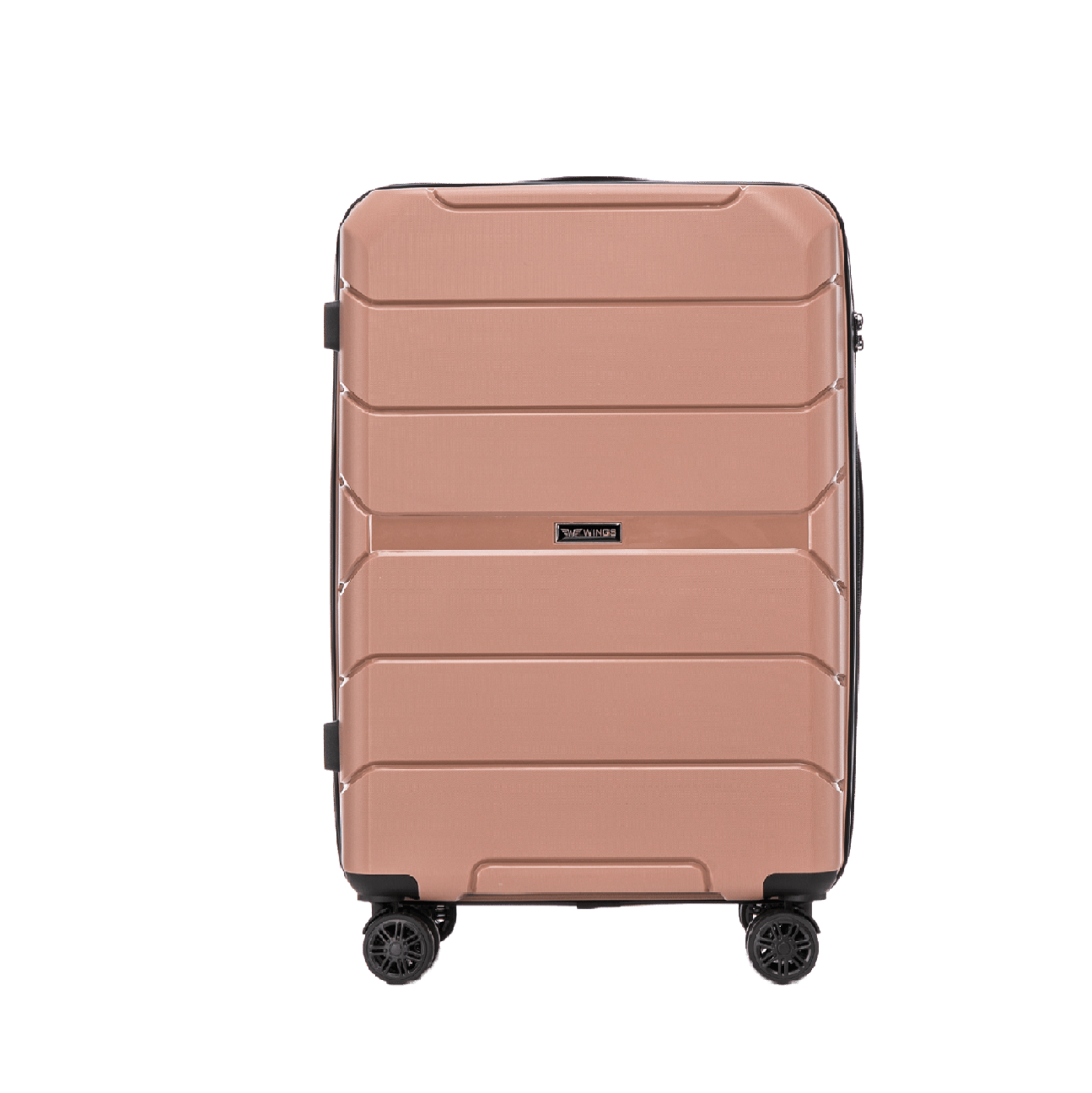 Чемодан дорожный из полипропилена Wings PP05 M Розовое золото (22630182) - фото 1