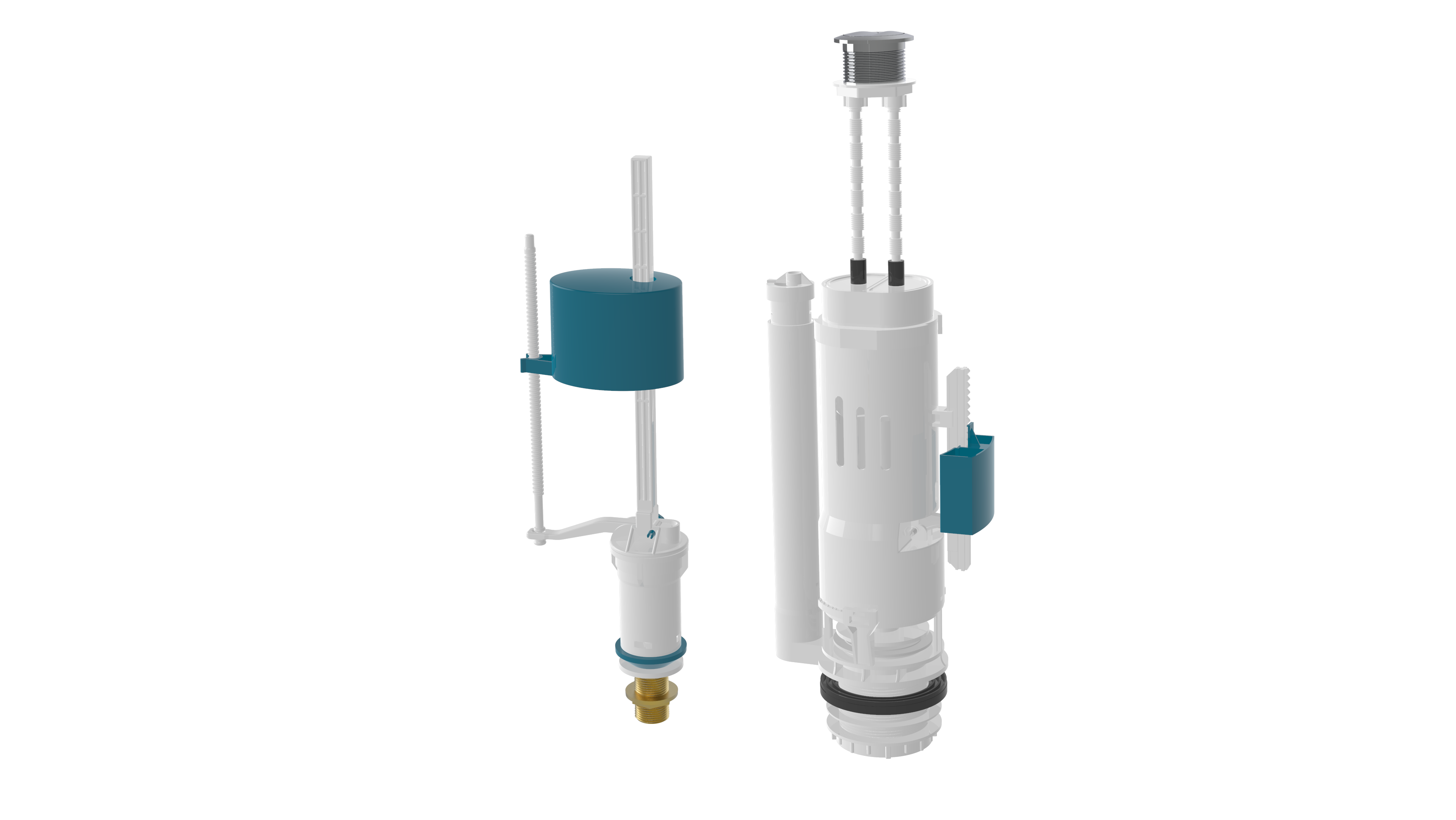 Арматура для смывного бачка Nova двойной слив 3/6 л з клапаном нижней подачи воды (4130N)