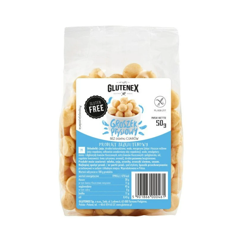 Кульки без глютену Glutenex з листкового тіста 50 г (5901866000461)