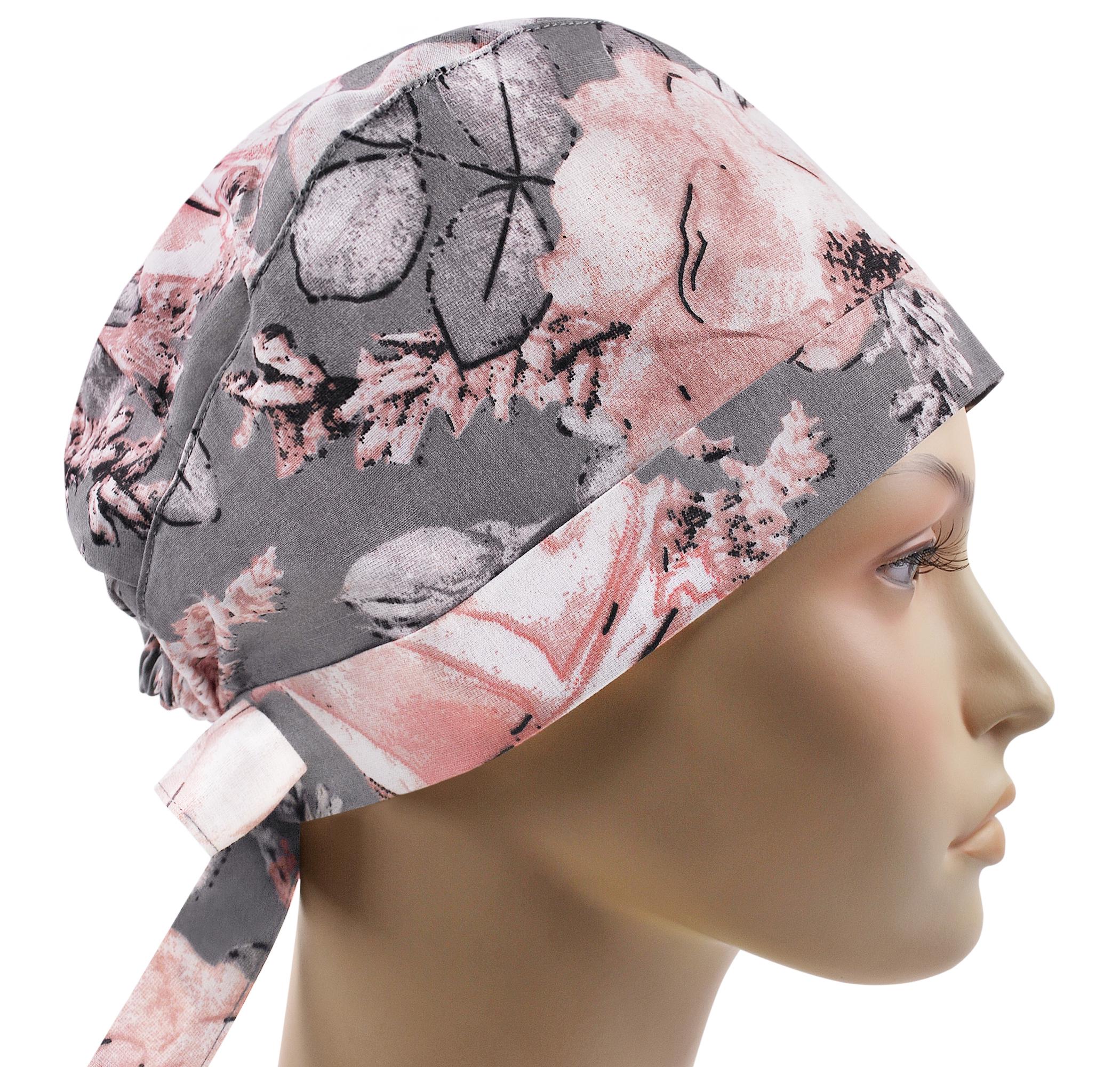 Шапочка медична жіноча SSC Шипшина на сірому універсальна (pixie036)