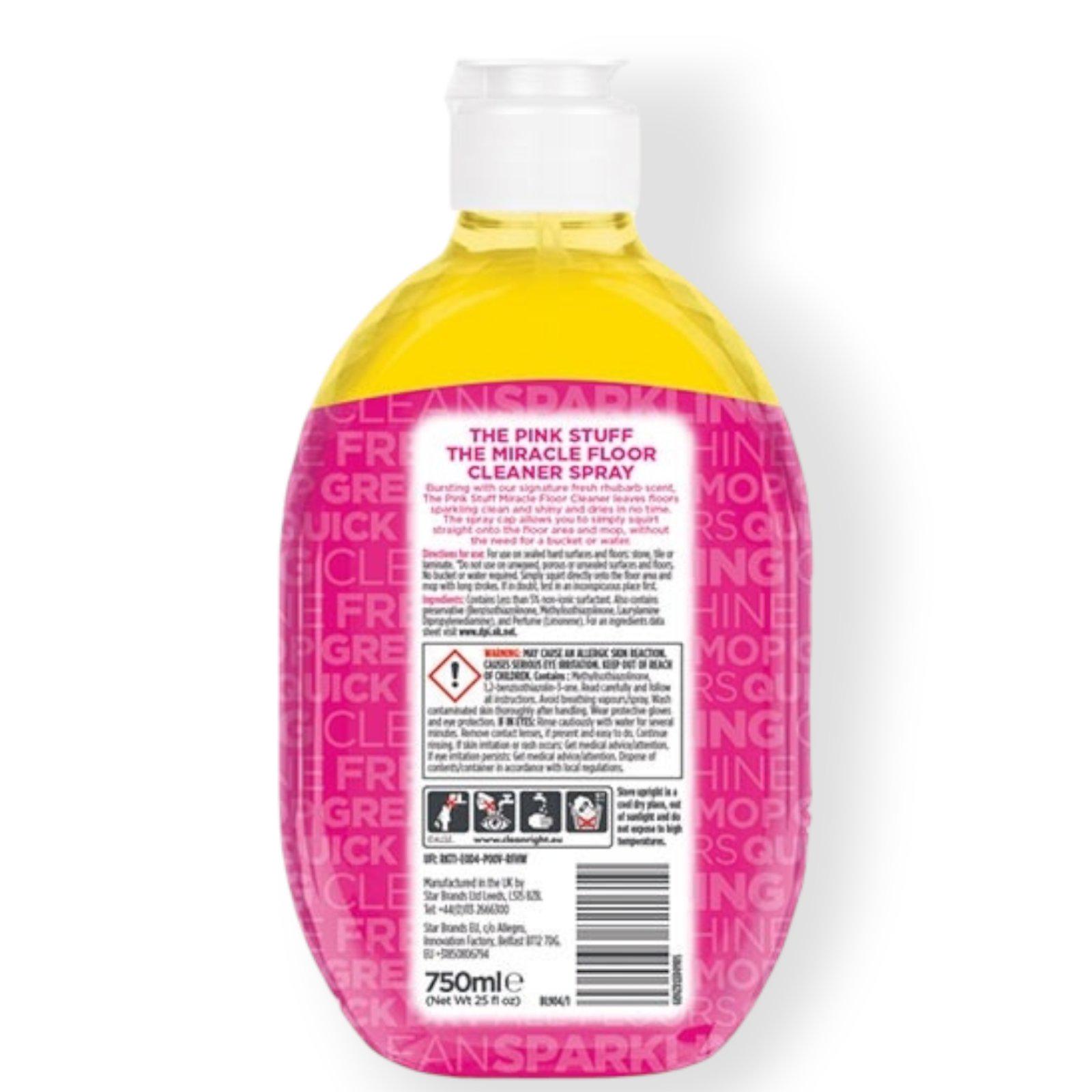 Спрей для мытья пола Pink Stuff the miracle Floor Cleaner Spray 750 мл - фото 2 Спрей для мытья пола Pink Stuff the miracle Floor Cleaner Spray 750 мл - фото 2