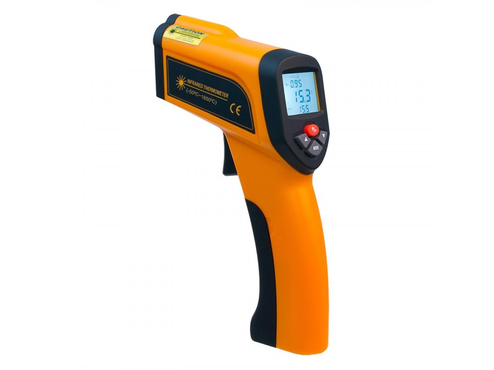 Пирометр беcконтактный инфракрасный Xintest HT-6898 (-50...+1850°C, 50:1) с термопарой Пирометр беcконтактный инфракрасный Xintest HT-6898 (-50...+1850°C, 50:1) с термопарой