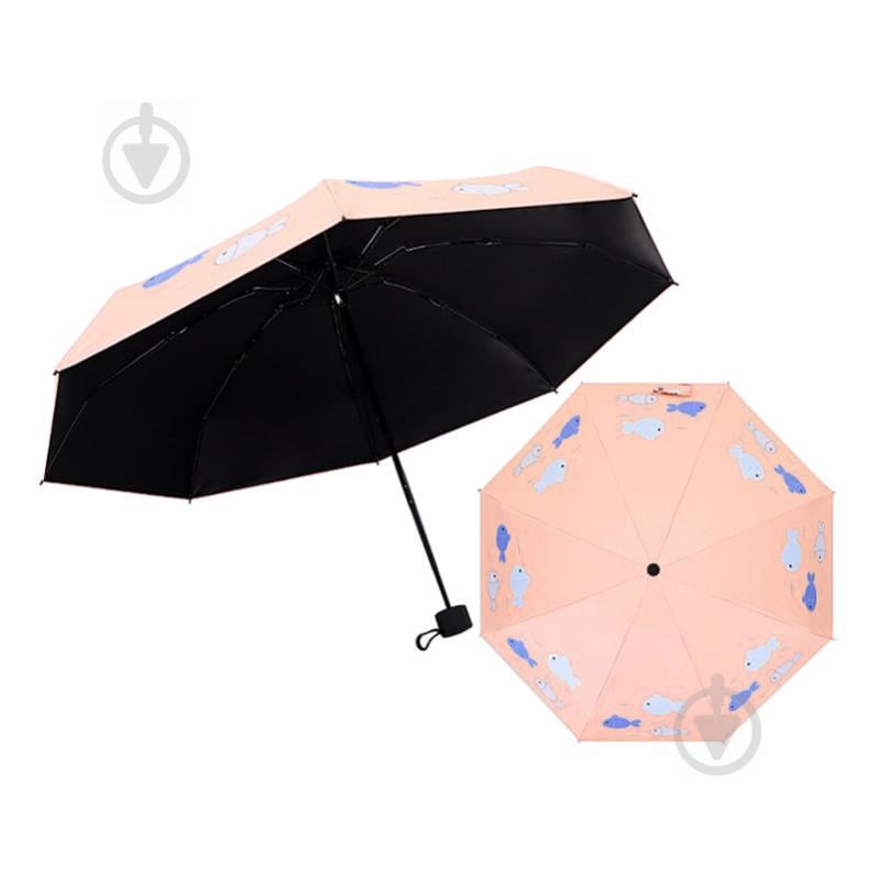 Дитячий міні-парасолька Small Fish Lesko 190T Light Pink кишеньковий