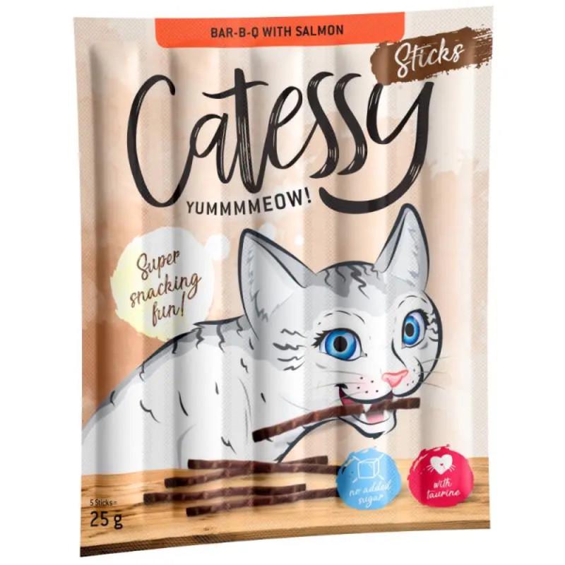 Лакомство для кошек Catessy Sticks Bar-BQ with Salmon 10 шт.