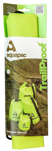 Гермомешок водонепроницаемый AQUAPAC 735 TrailProof Drybag с плечевым ремнем 25 л Acid Green - фото 2