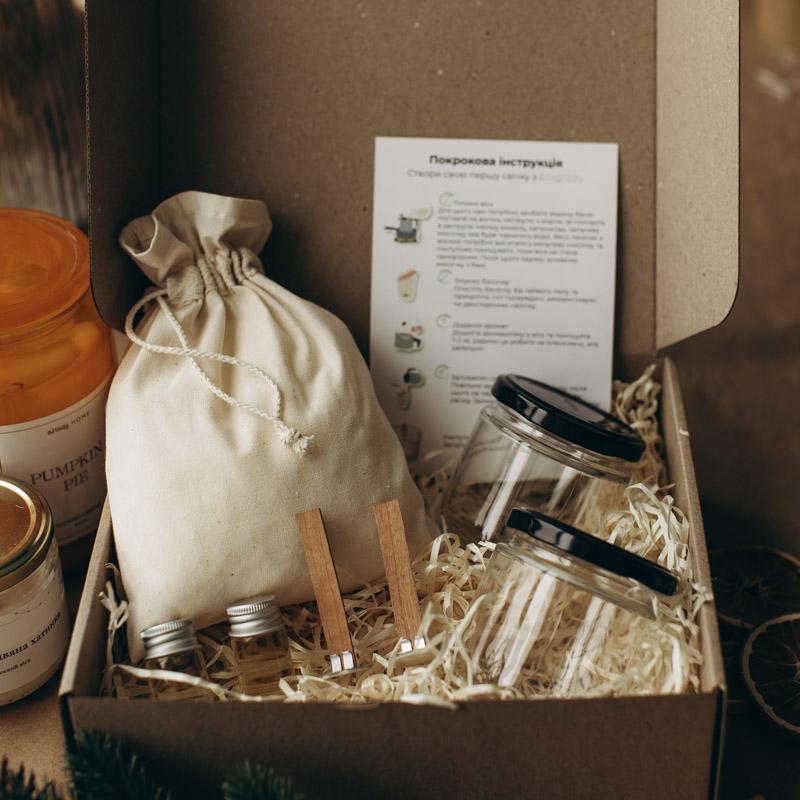 Подарочный набор для изготовления 2 соевых свечей (25788860)