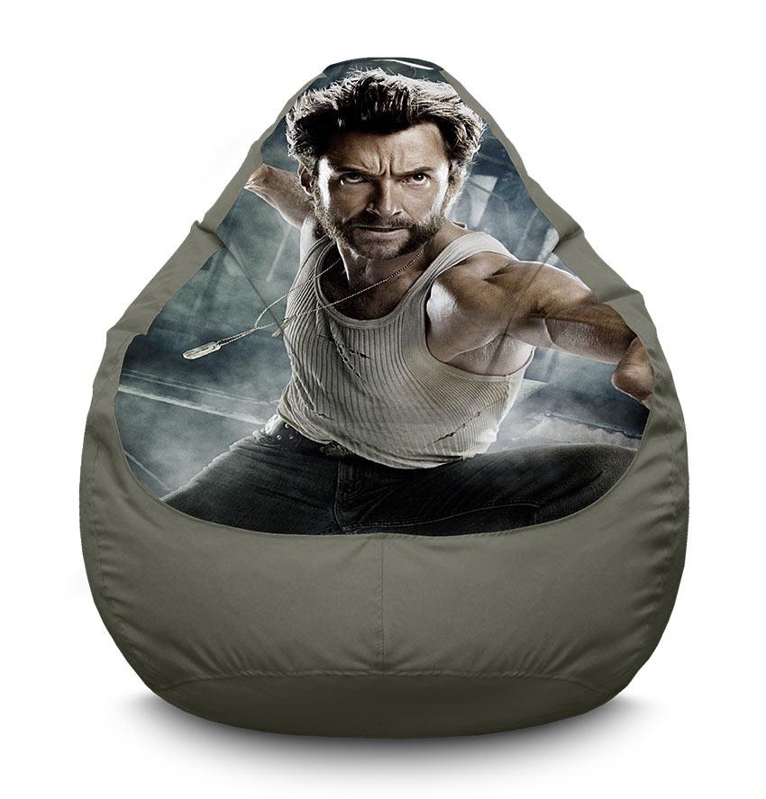 Кресло-мешок iPuff Wolverine Film Marvel оксфорд XL 80x110 см Серый (113967)