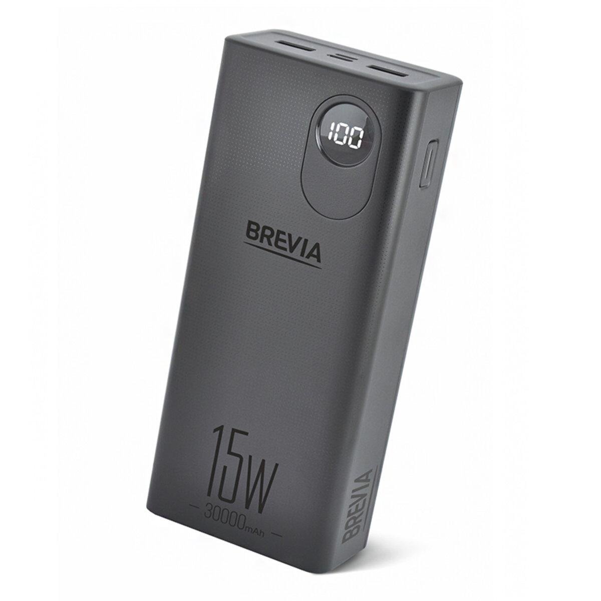 Повербанк Brevia Li-Pol LCD 30000 mAh/15,5W (45315)