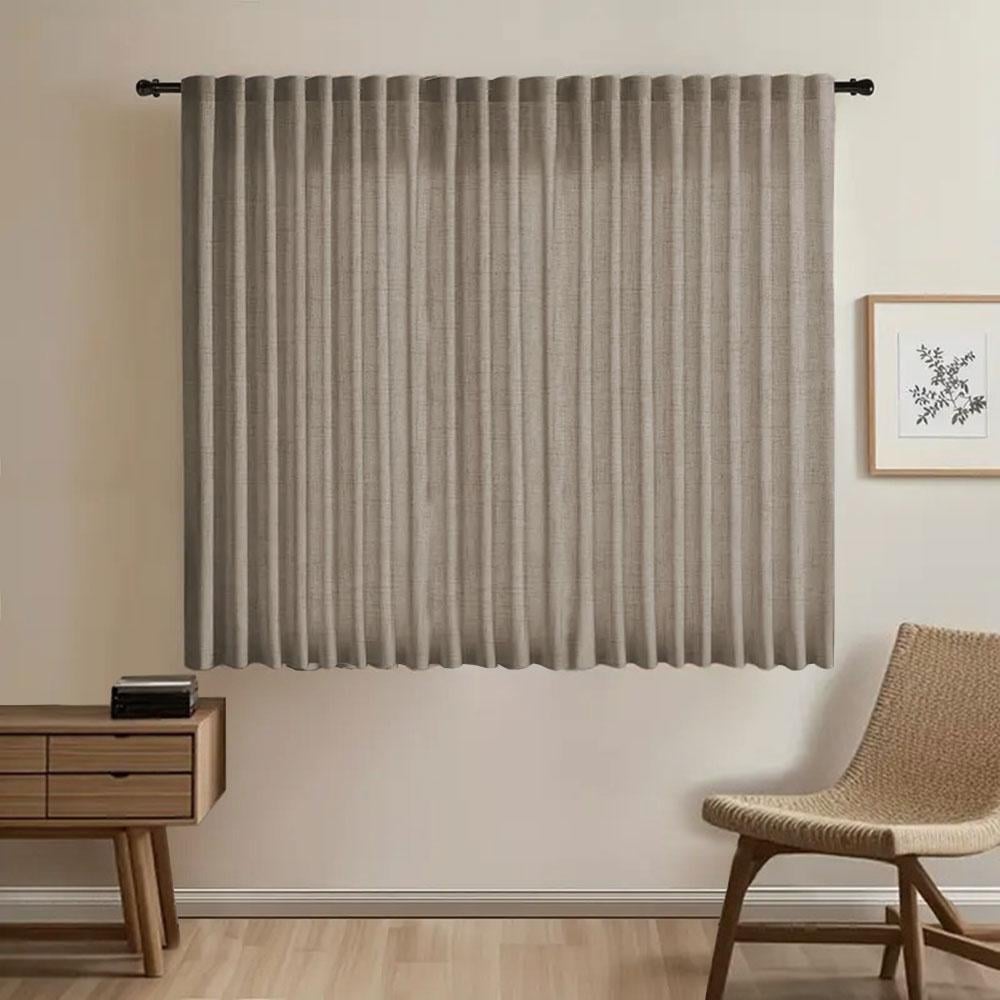 Тюль гардина короткая Pivdenne Naturelstons лен 280х170 см 1 шт. Мокко (20107-170)