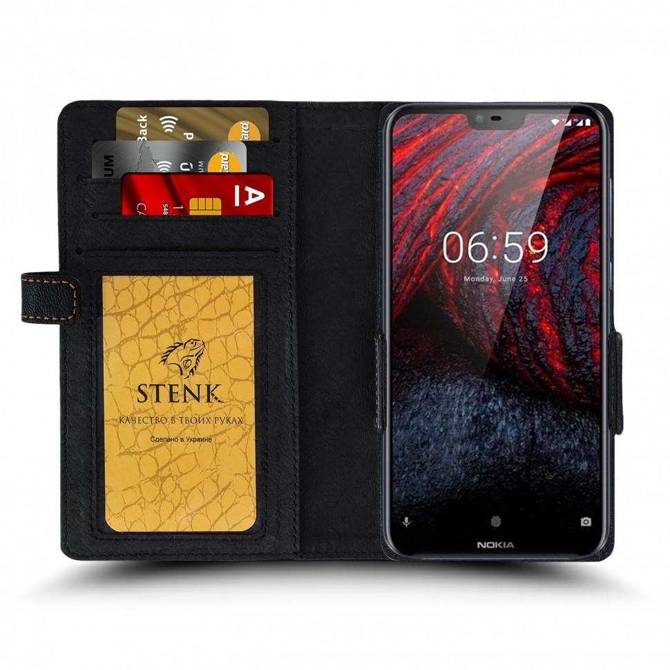 Чехол книжка Stenk Wallet для Nokia 6.1 Plus Черный (62348)