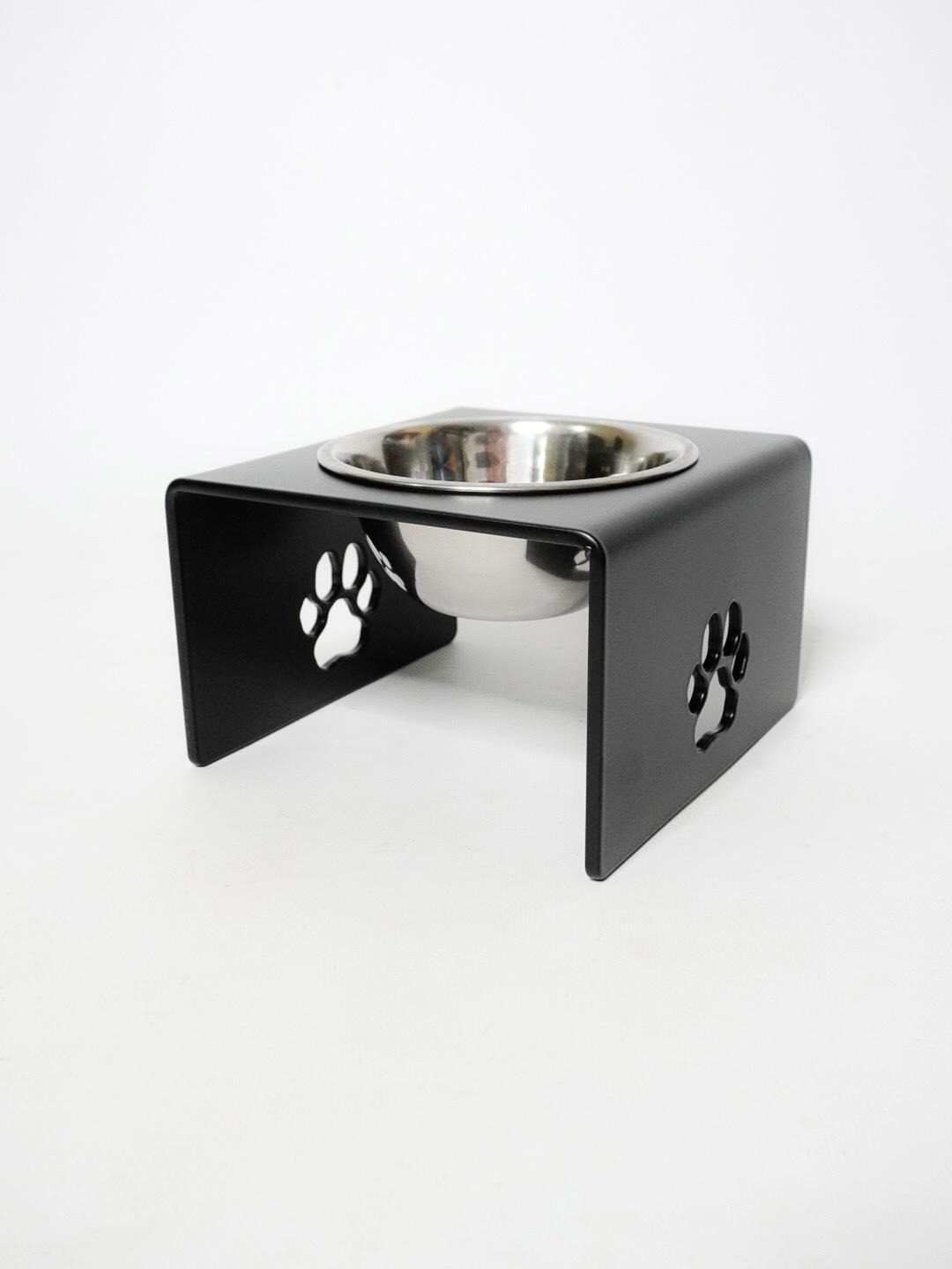 Кормушка My joy подставка для собак мелких пород на 1 миску металл 85 мм 0,2 л Черный (24422854) - фото 2