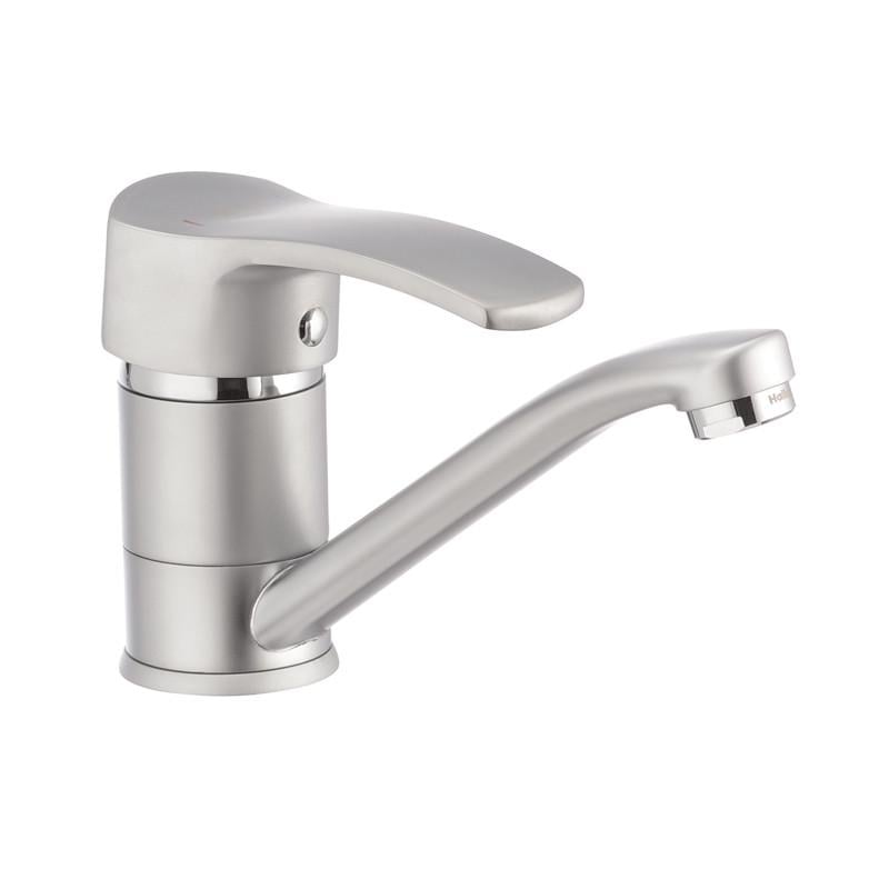 Смеситель для умывальника Haiba Focus 004 матовый излив 15 см (HB0116)