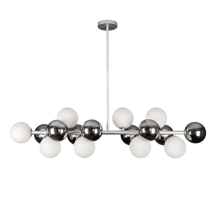 Люстра молекула потолочная Levistella 7841020-16 GAB/BKWH S плафоны черные/белые Серебряный