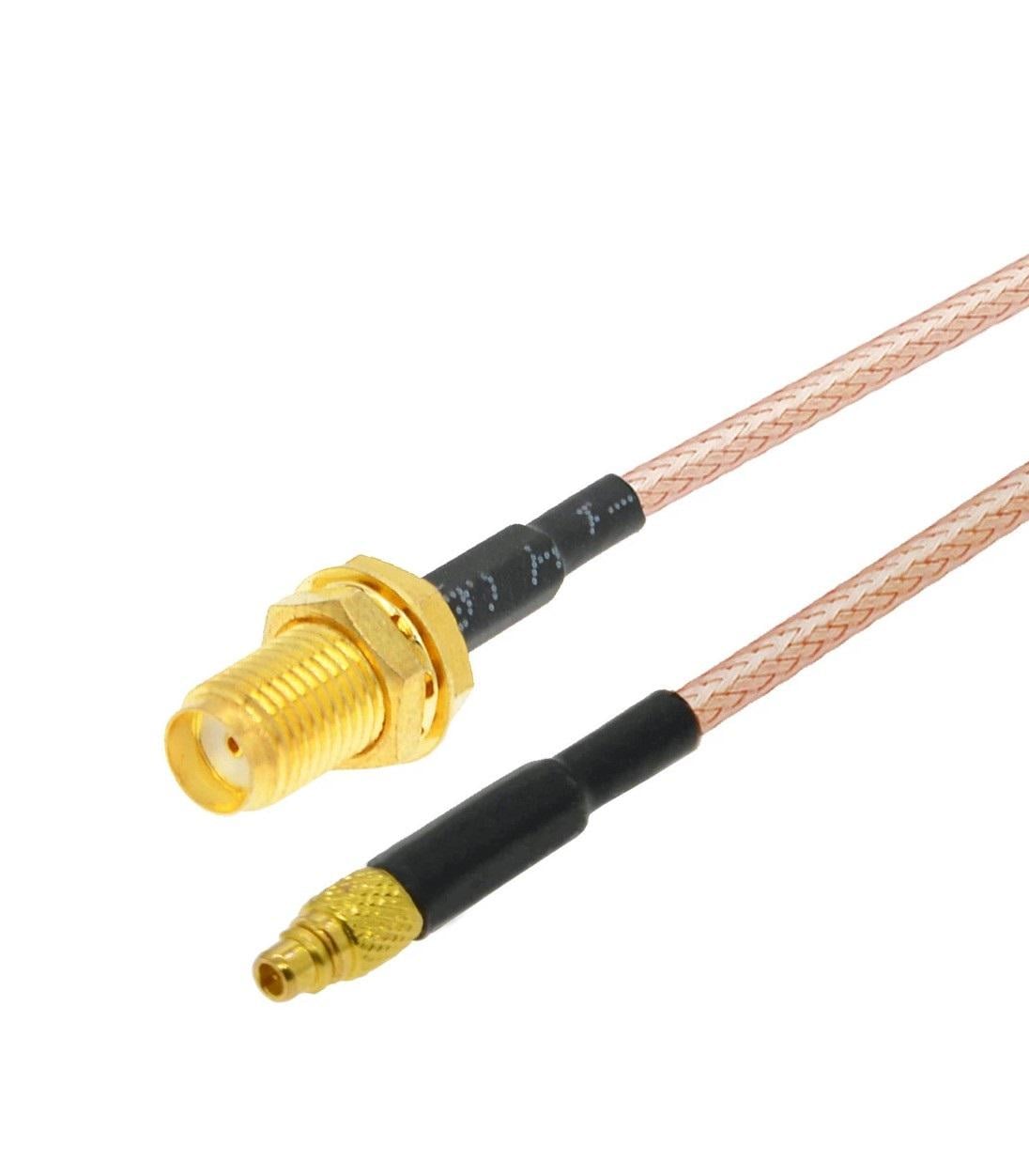 Переходник антенны видеопередатчика MMCX-M прямой на SMA Female RG316 50Ом 50 мм (00-00023162) Переходник антенны видеопередатчика MMCX-M прямой на SMA Female RG316 50Ом 50 мм (00-00023162)
