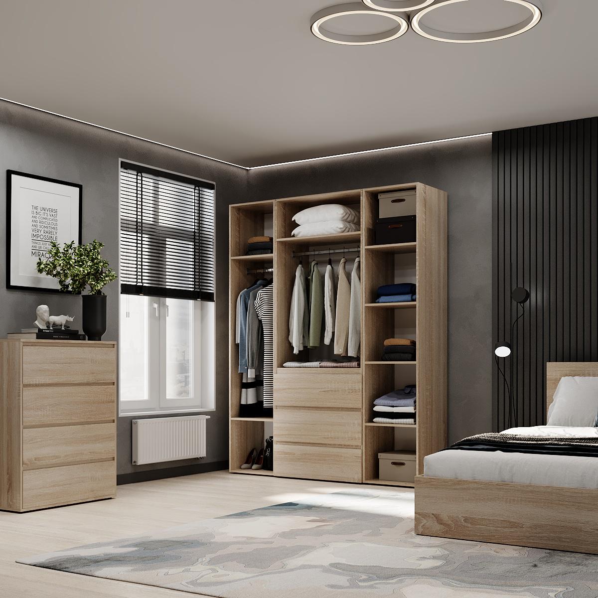 Шафа розпашна комбінована ART IN HEAD №1 Light 1600x500x2200 мм Дуб Сонома світлий (GALTK0113000000) - фото 4 Шафа розпашна комбінована ART IN HEAD №1 Light 1600x500x2200 мм Дуб Сонома світлий (GALTK0113000000) - фото 4