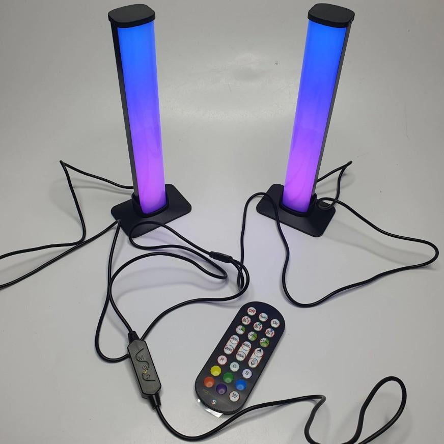 Набір ламп Desktop RGB світломузика на робочий стіл 25 см 2 шт. (546) - фото 6 Набір ламп Desktop RGB світломузика на робочий стіл 25 см 2 шт. (546) - фото 6