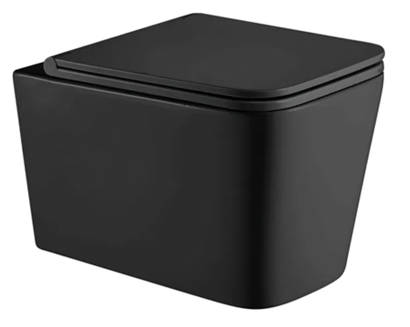 Унітаз підвісний MIXXUS Premium Quadro-0302-R система змиву RIMLESS 530x360x365 мм Black (MP6455)