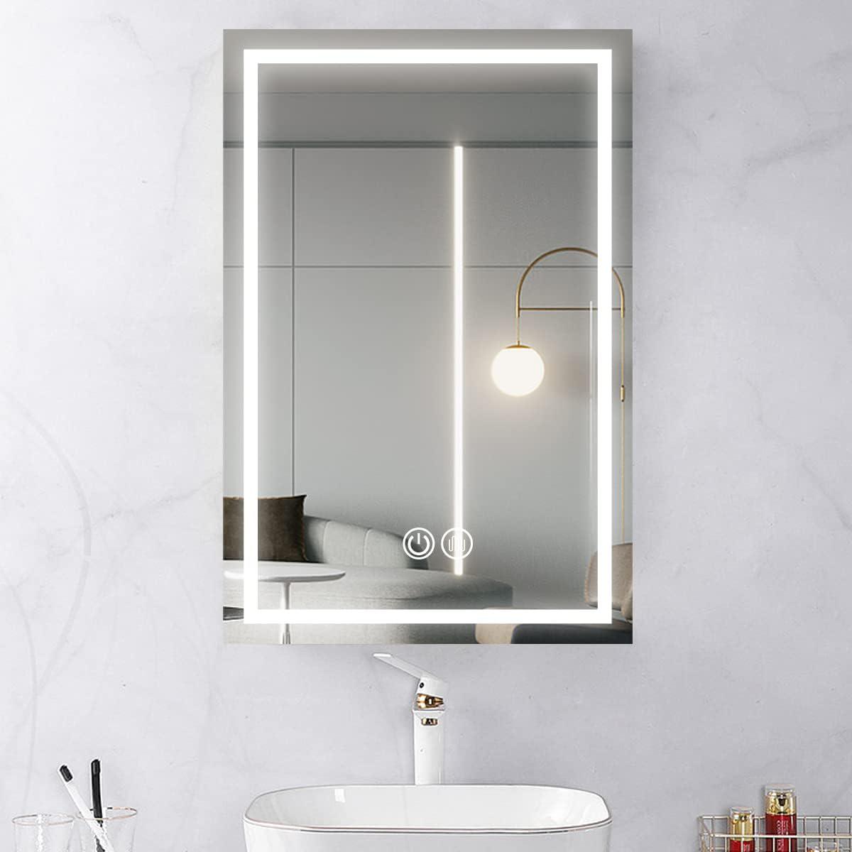 Зеркало Dim Dzerkal LIANO с LED-подсветкой/сенсорным управлением/подогревом 50х70 см (12166)