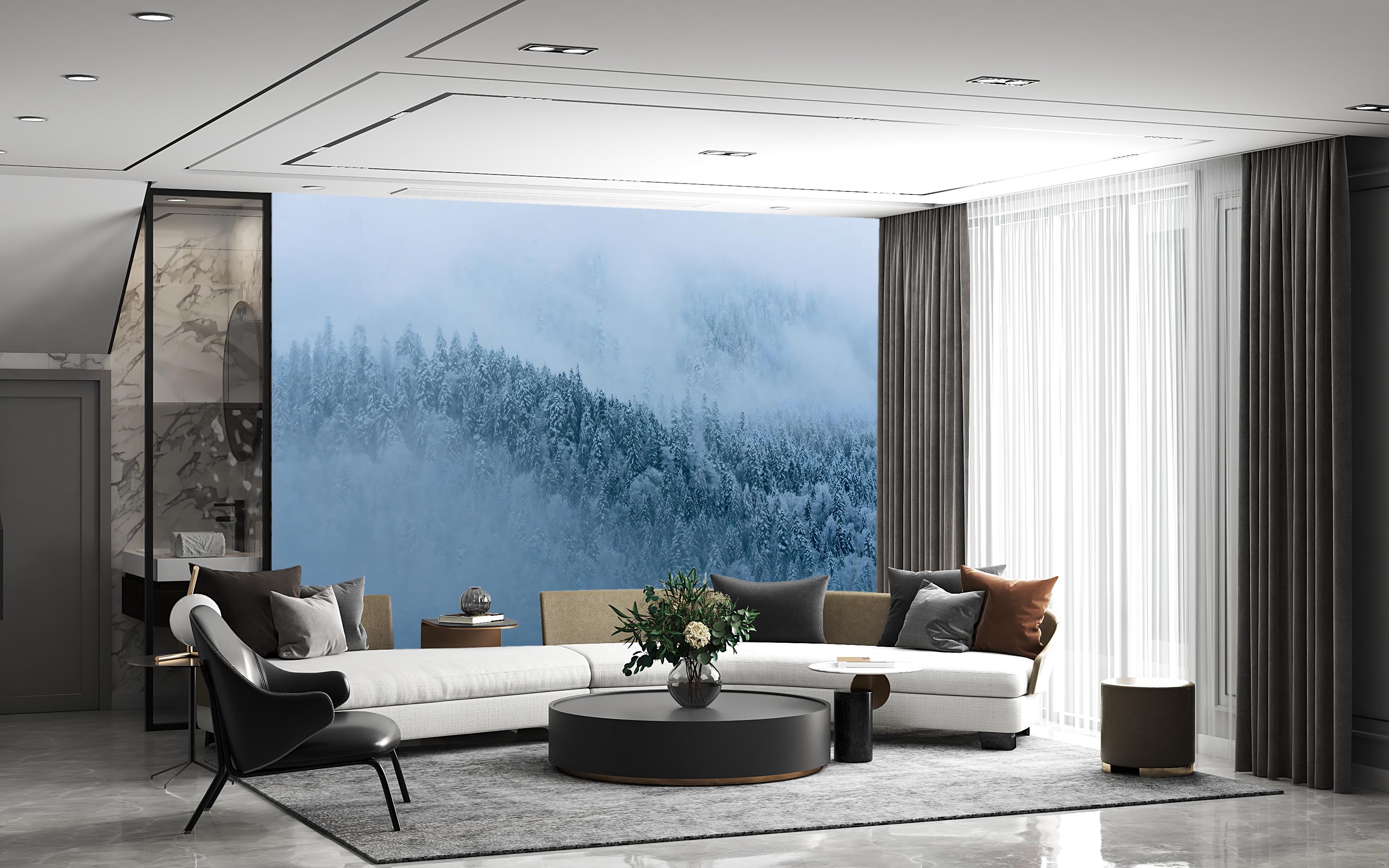 Фотообои флизелиновые Upstream Зимний лес 180х120 см (S5NTR-114/2) - фото 8