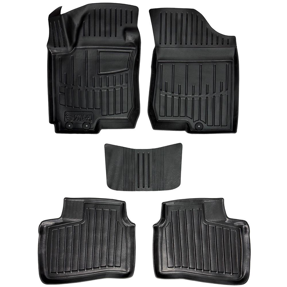 Килимки в салон SOVA-PL для Hyundai i30 FD 2007-2012 гумові 5 шт. Чорний (28800659)
