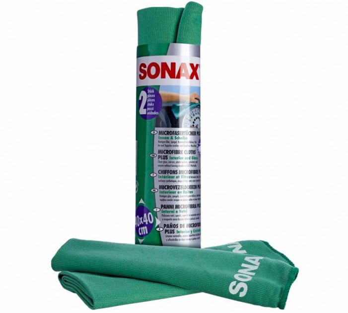 Набір серветок з мікрофібри для салону SONAX 40х40 см 2 шт. (416541)