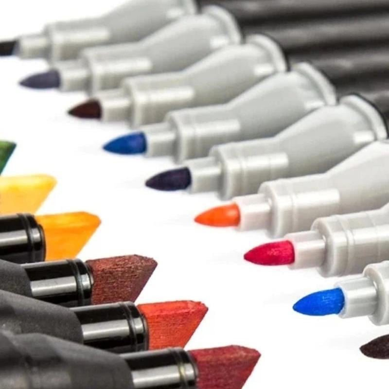 Набір скетч маркерів 36 кольорів двосторонні для малювання в сумці - фото 4 Набір скетч маркерів 36 кольорів двосторонні для малювання в сумці - фото 4