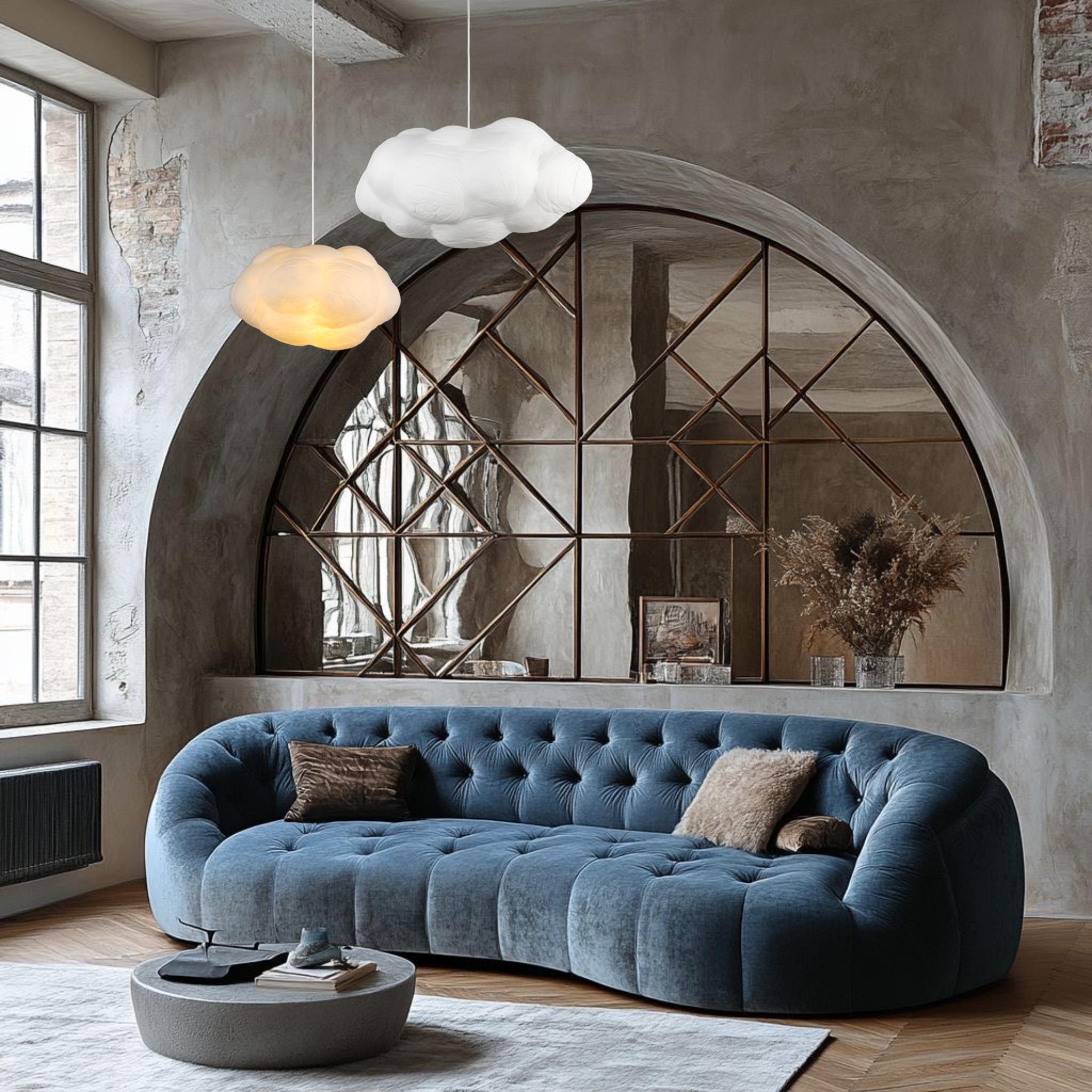 Люстра-подвес Облако из ткани на 1 лампу 40 см (805-8001-1) - фото 2 Люстра-подвес Облако из ткани на 1 лампу 40 см (805-8001-1) - фото 2