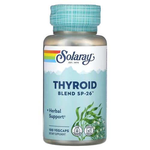 Комплекс для поддержки щитовидки Solaray Thyroid Blend SP-26 100 VegCaps (SOR-02260)