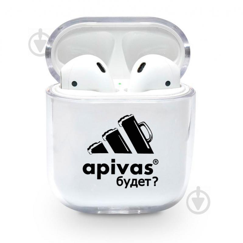 Прозрачный силиконовый чехол Apple AirPods с рисунком - Apivas (KAP1218)