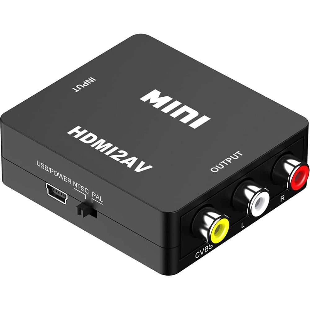 Конвертер активний відео та аудіо сигналу U&P Mini HDMI-RCA 1080P Black (SWE-HDMI2AV-BK)