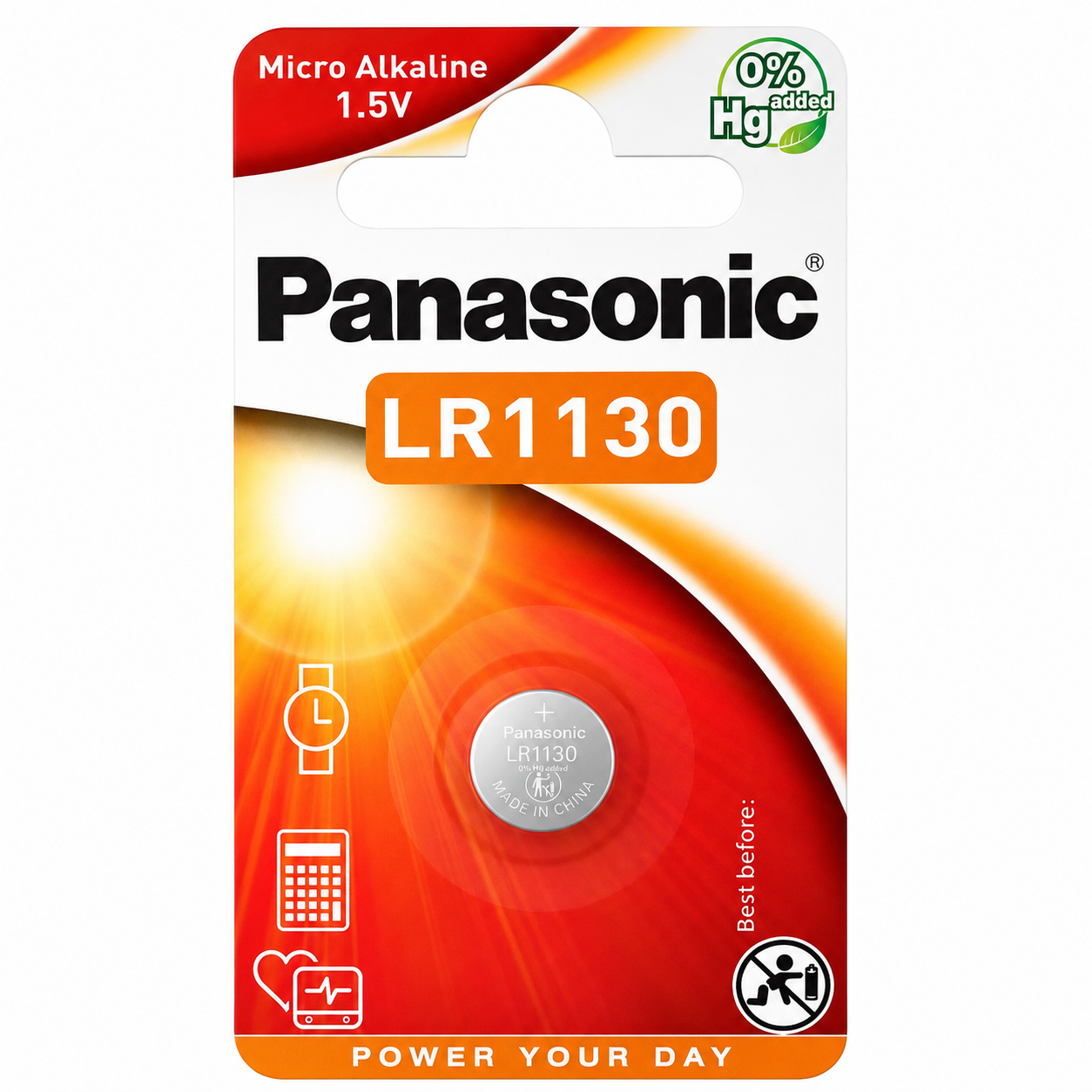 Батарейка Panasonic LR1130 Alkaline 1,5V 1 шт. (LR-1130EL/1B)