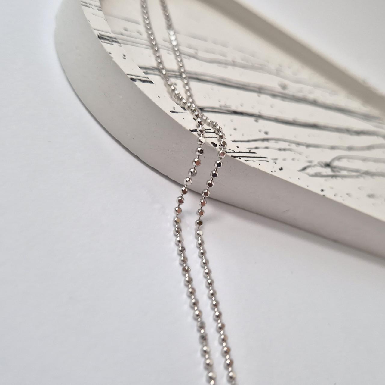 Ланцюжок із кульками срібло 925 проби родоване 3,69 г 45 см (plqd180rod) - фото 5 Ланцюжок із кульками срібло 925 проби родоване 3,69 г 45 см (plqd180rod) - фото 5