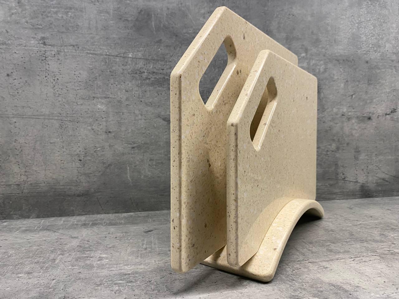 Набор досок кухонных Palermo из искусственного акрилового камня на подставке 2 шт. (196) - фото 2 Набор досок кухонных Palermo из искусственного акрилового камня на подставке 2 шт. (196) - фото 2