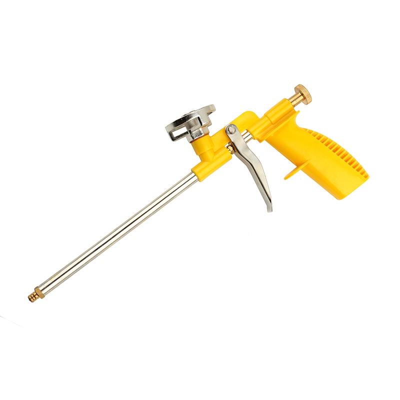 Пистолет для монтажной пены Budmonster с пластиковой ручкой никелевое покрытие с 4 насадками (11036)