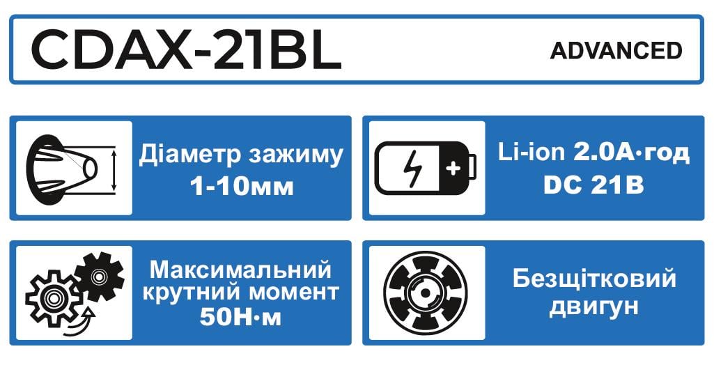 Шуруповерт аккумуляторный универсальный Zegor CDAX-21BL/21В/50 Нм/две скорости/2 батареи 21 В 2 Ач/Реверс/Подсветка - фото 12 Шуруповерт аккумуляторный универсальный Zegor CDAX-21BL/21В/50 Нм/две скорости/2 батареи 21 В 2 Ач/Реверс/Подсветка - фото 12