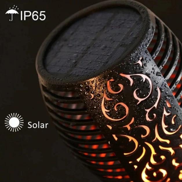 Світильник садовий Solar Flame Led Light 96 на сонячній батареї 77 см (10801455) - фото 6