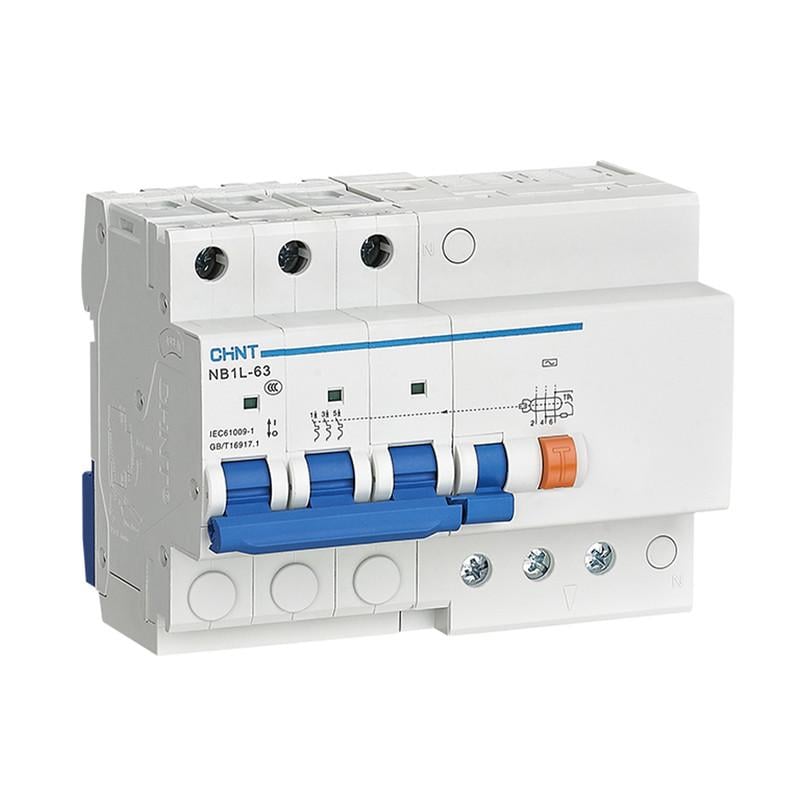 Дифференциальный выключатель CHINT NB1L-63 3P 50A 300 мА C тип AC (198403)