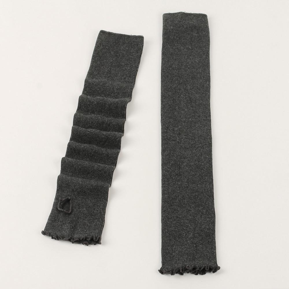 Мітенки з рюшами в рубчик One size Темно-сірий (2199) - фото 2