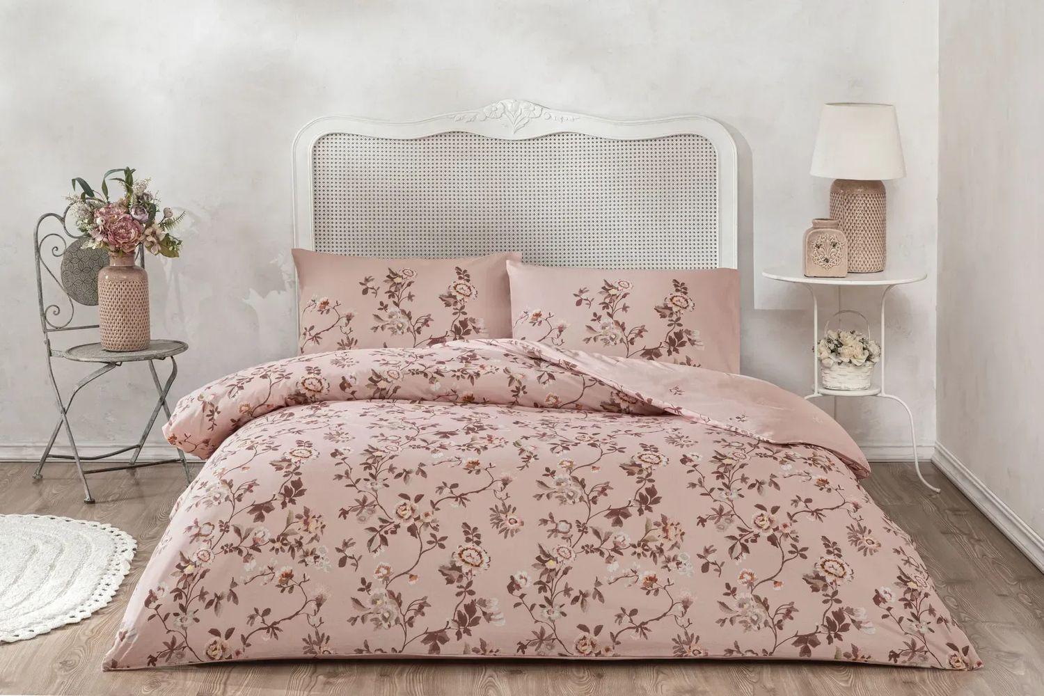 Комплект постельного белья Tac Sorel pembe ранфорс евро (2000022283819)