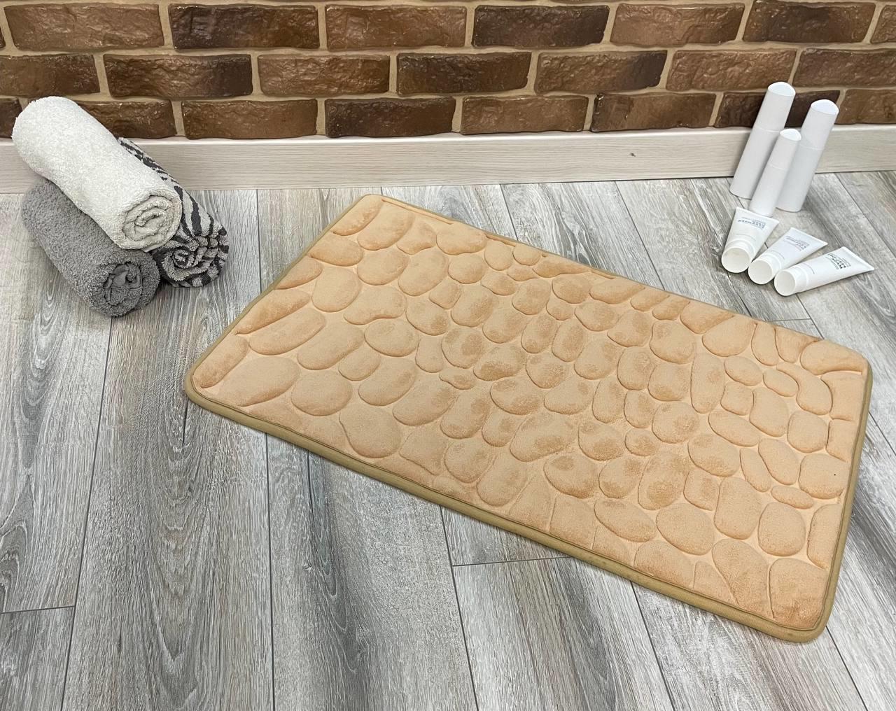 Коврик для ванной Stone Premium Memory Foam 80х50 см Оранжевый (KS0006) - фото 5 Коврик для ванной Stone Premium Memory Foam 80х50 см Оранжевый (KS0006) - фото 5